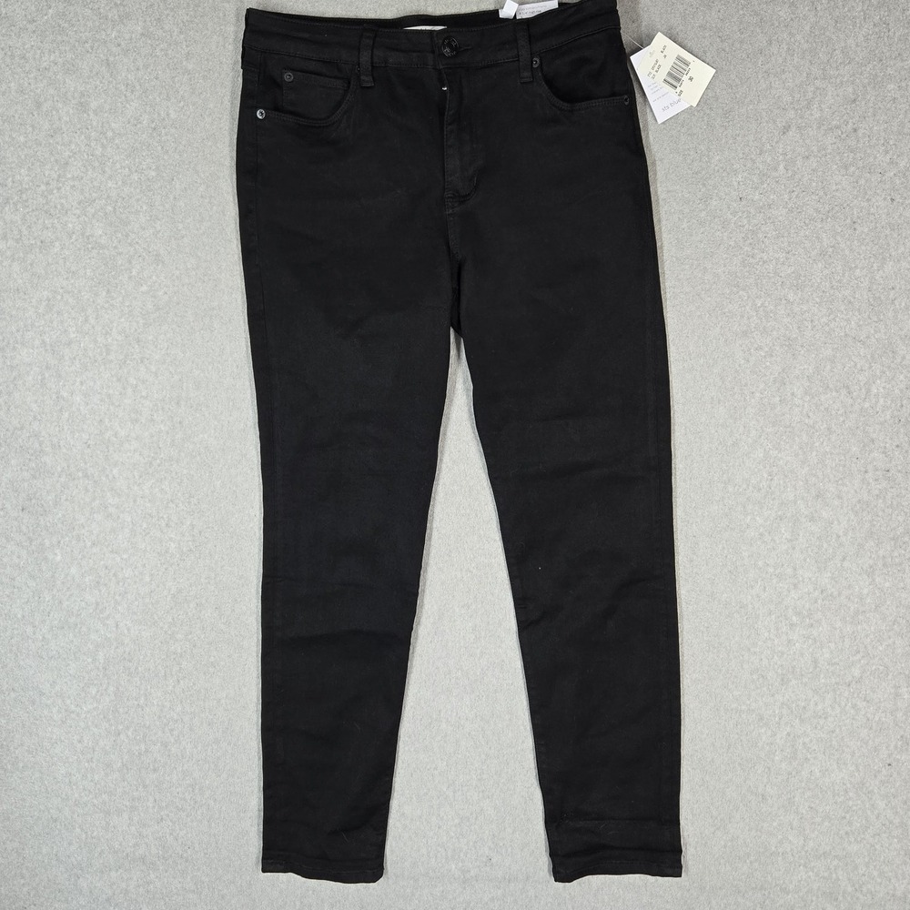 Sts Blue Women Jeans 30 Black Denim Riley High Rise Slim Boyfriend 29" Inseam